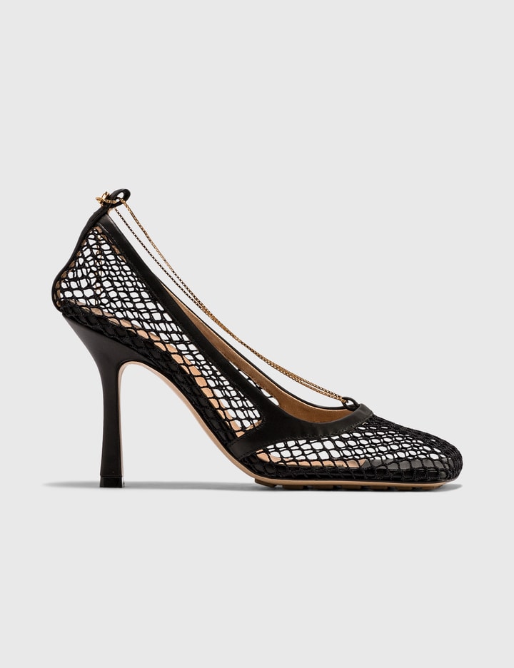 Stretch Pumps In Mesh And Berry Calf Placeholder Image