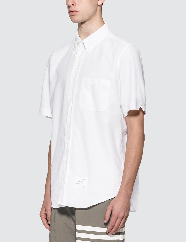 Straight Fit Short Sleeve Oxford Shirt Placeholder Image