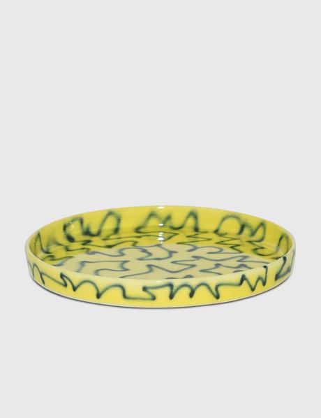 frizbee ceramics 미디움 트레이 - 옐로우 피자