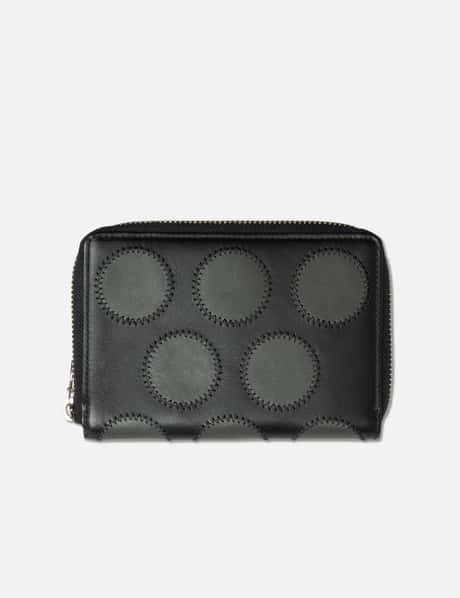 Y's Y'S POLKA LEATHER ZIPAROUND WALLET