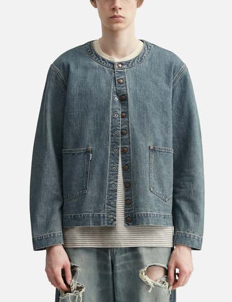 Faded Button Denim Jacket view 10