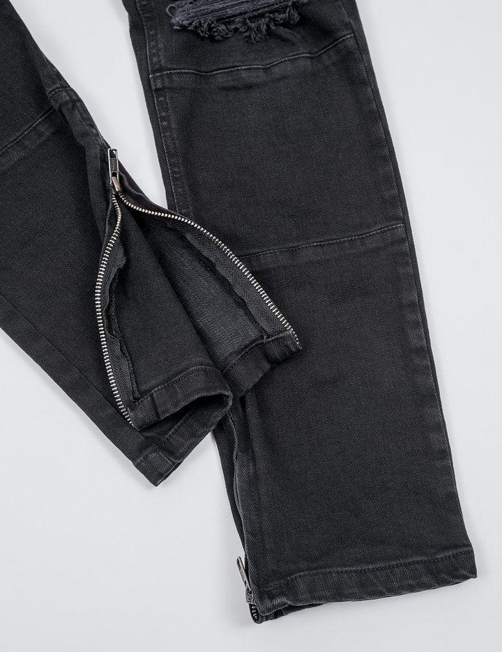 Ripped Biker Denim Jeans Placeholder Image