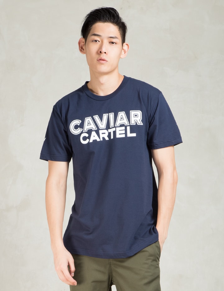 Caviar Cartel Navy Block T-Shirt Placeholder Image