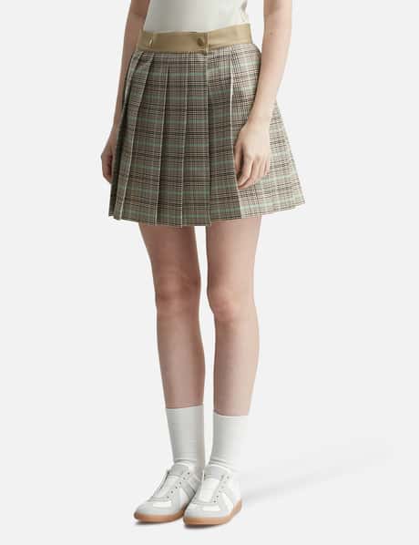 Checked Pleated Mini Skirt view 7