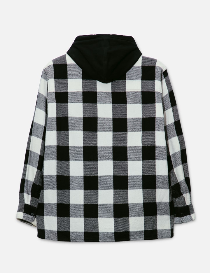 Shop Descendant Check Shirt With Hood In Black