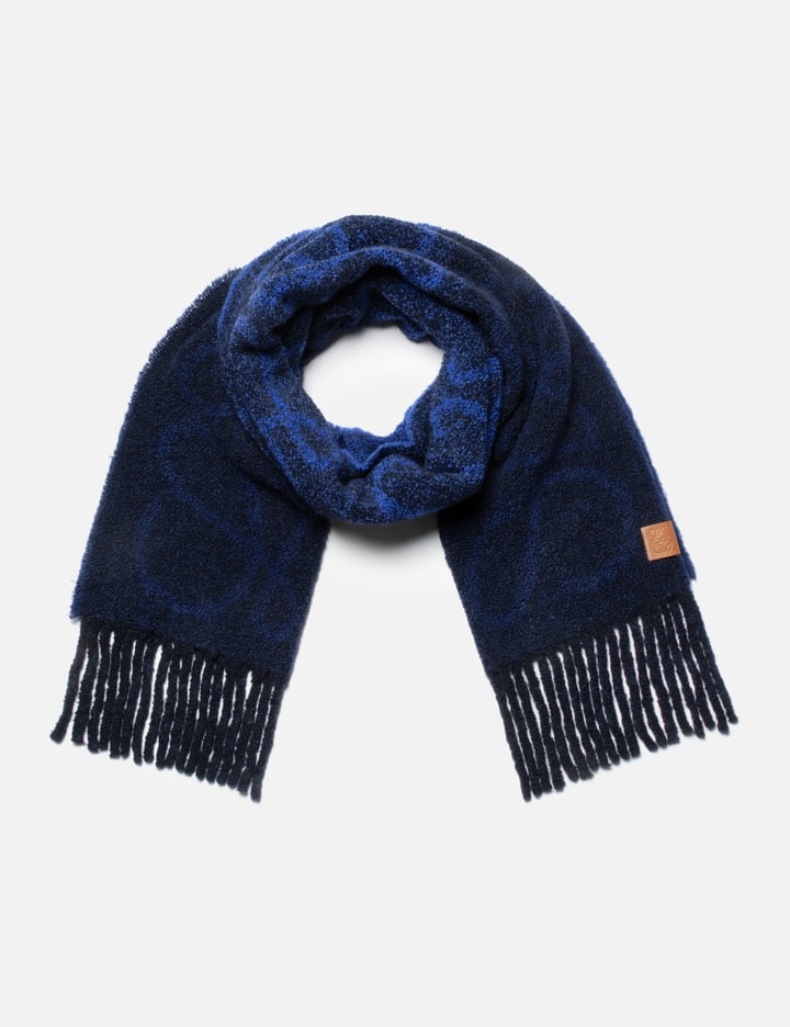 Loewe Fringed Scarf In Blue
