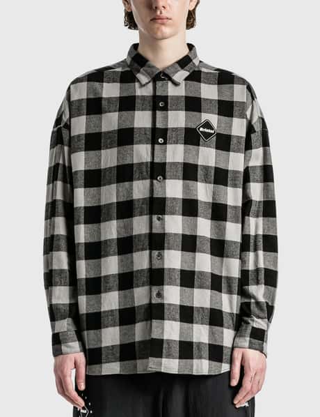 F.C. Real Bristol - Big Logo Flannel Baggy T-shirt | HBX 
