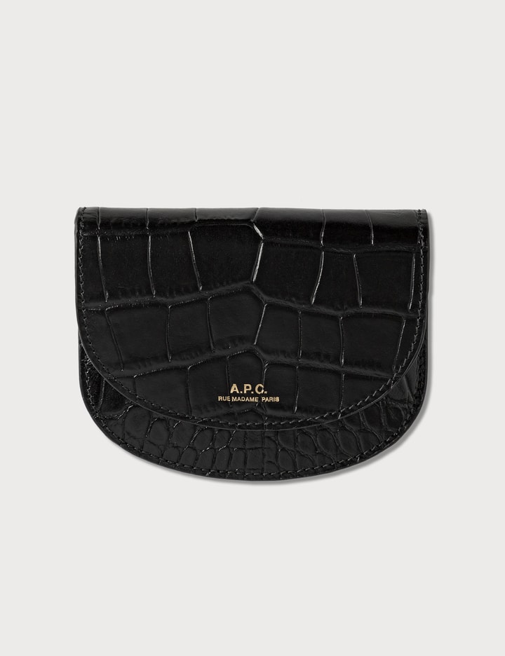 Croco Embossed Leather Small Wallet Placeholder Image