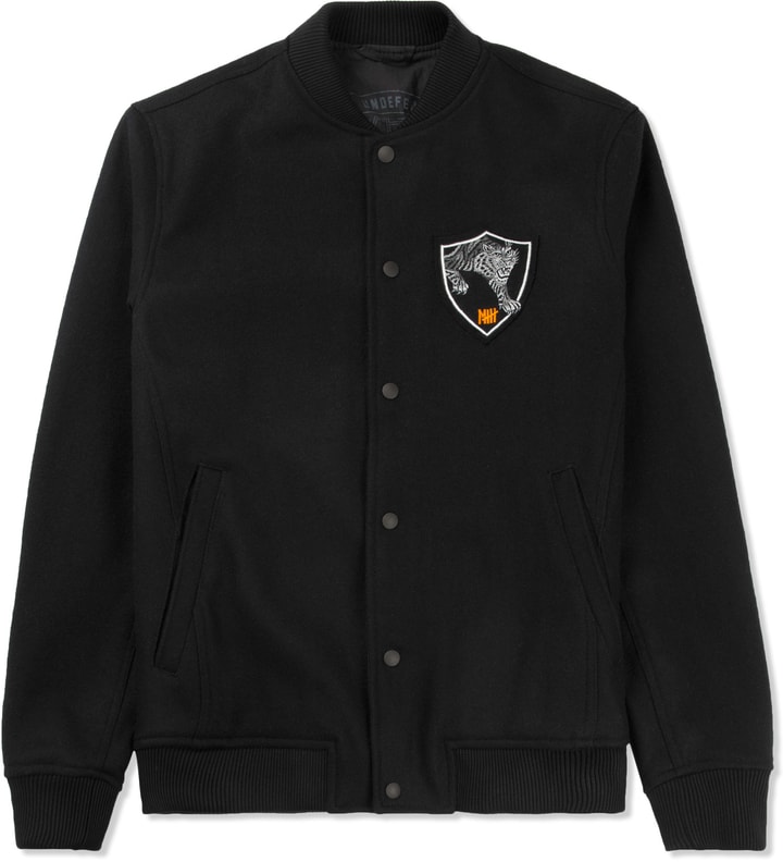 Maharishi x Undefeated Black Embroidered Stadium Jacket Placeholder Image