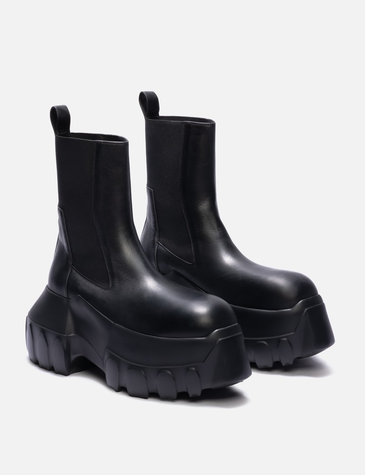 Rick Owens Black Concordians Beatle Bozo Tractor Chelsea Boots In Black