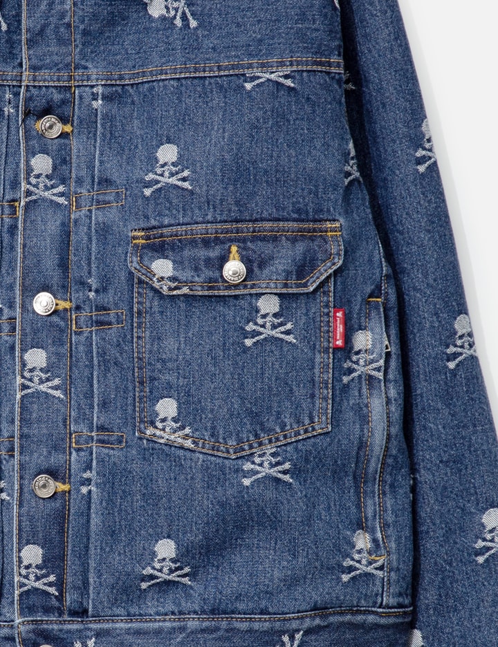 Mastermind Japan Monogram Denim Jacket In Blue