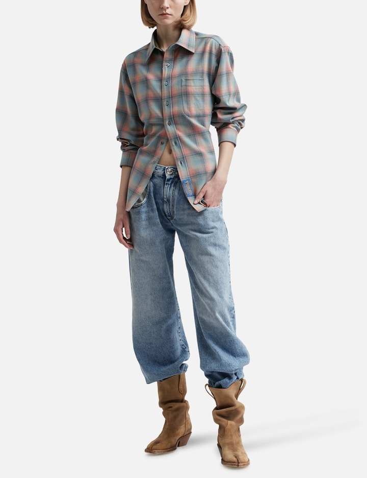 Straight Jeans With Contrasted Pockets Placeholder Image