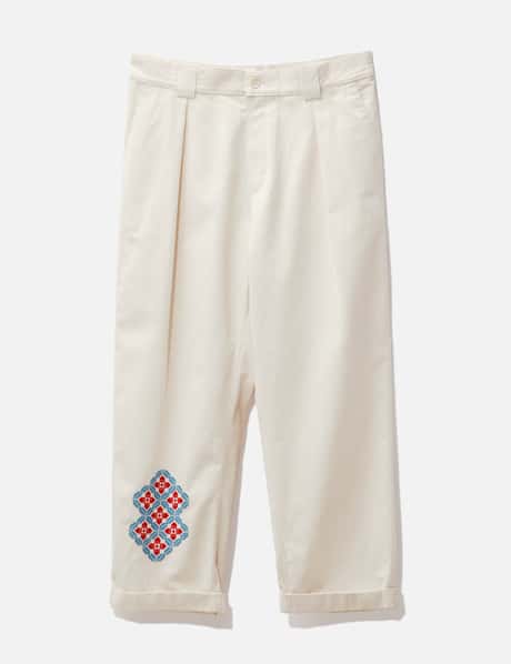 ADISH Sukkar Cotton Pleated Chino Trousers