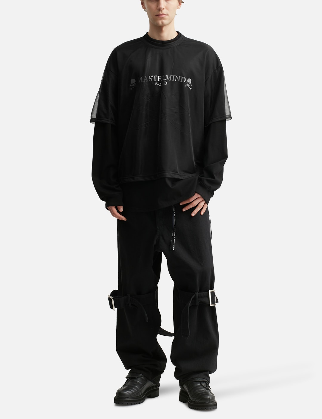 Sheer Layered Boxy Long Sleeve T-Shirt view 16