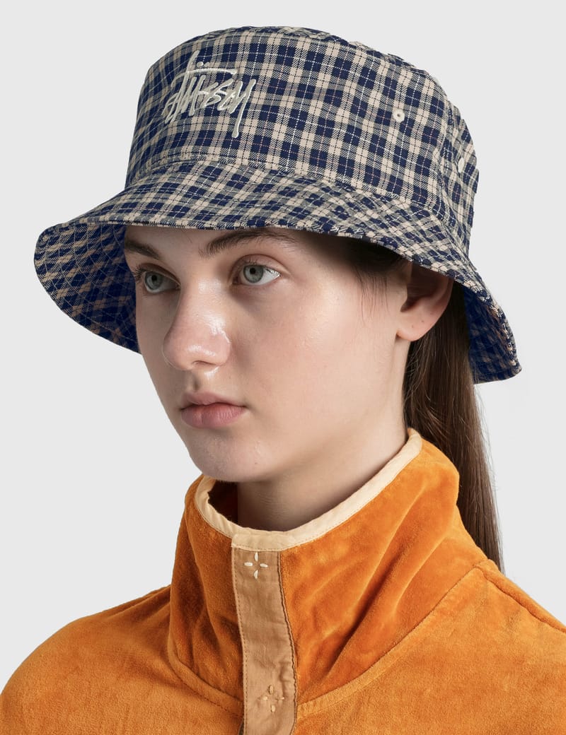 Stussy - Basic Plaid Bucket Hat | HBX 