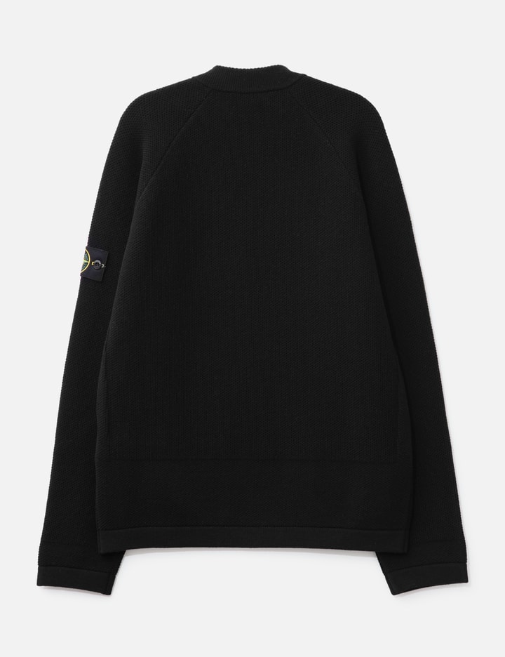 Stretch RWSA Wool Mock Neck Jumper With Diagonal Zip Placeholder Image
