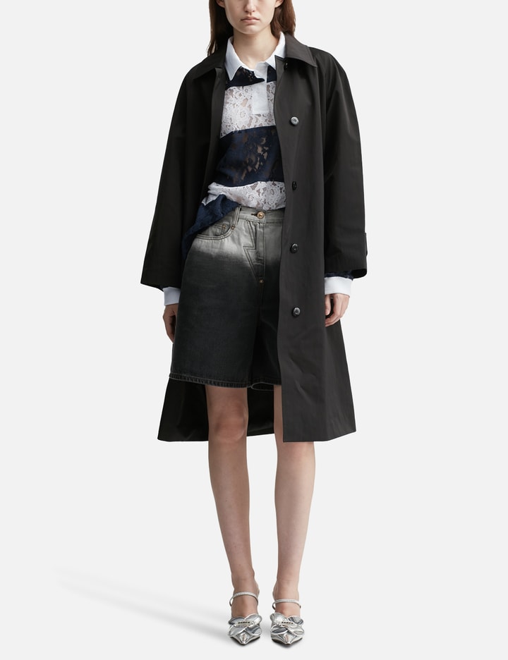 Navy Lace Stripe Piqué Top Placeholder Image