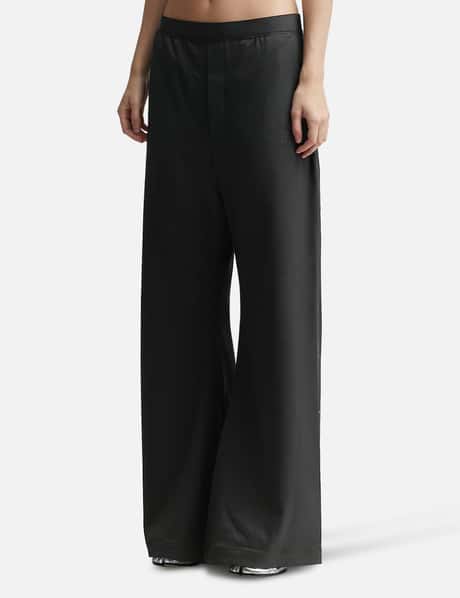 Maison Margiela MM6 Women's Black Wool Elastic Waist Casual Pants