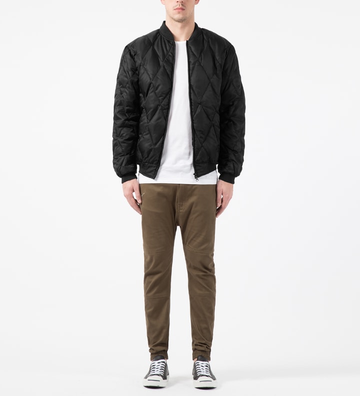 10.Deep Black DVSN Down Bomber Jacket