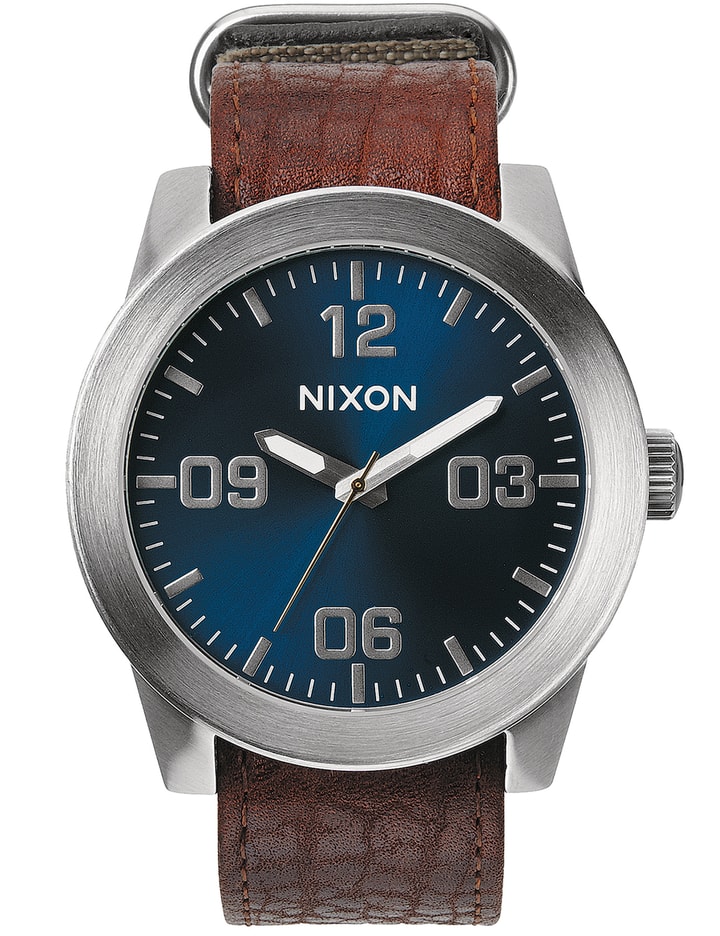 Rugged Horween Leather Corporal with Blue Sunray Dial Placeholder Image