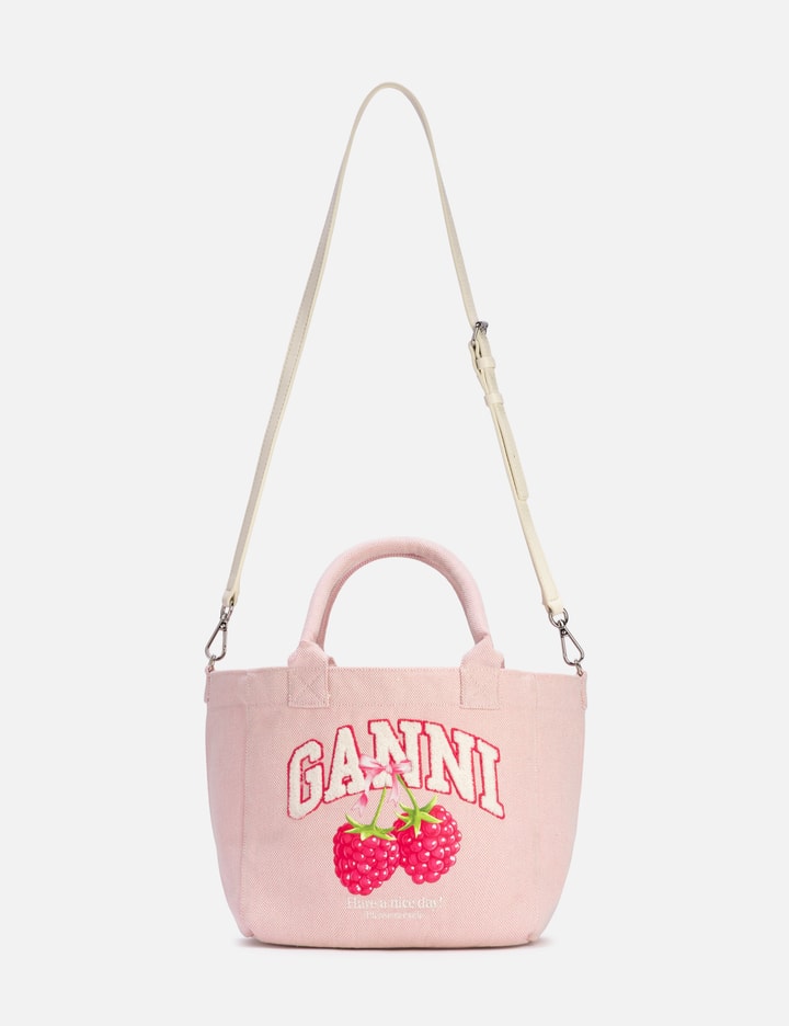 Ganni Small Easy Shopper Raspberry Print