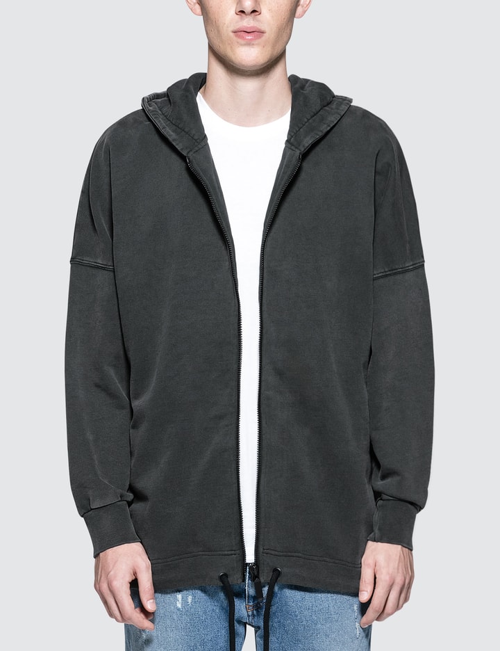 Logo Over Zip Hoodie Placeholder Image