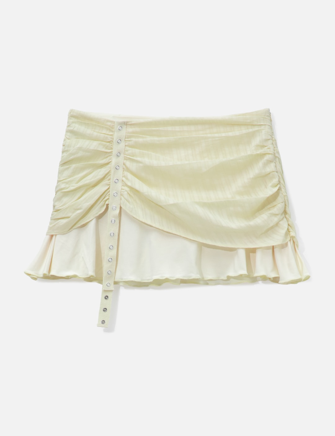 Glowny Misty Sheer Mini Skirt In Yellow