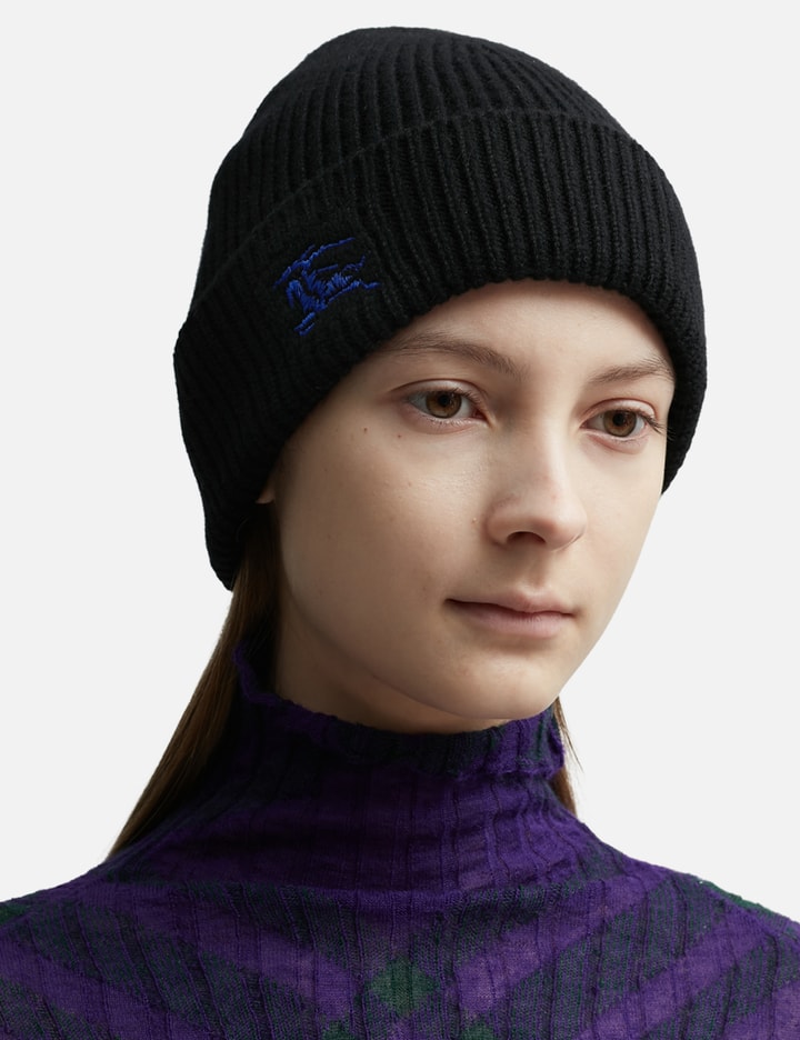Shop Burberry Ribbed Cashmere Beanie In Black