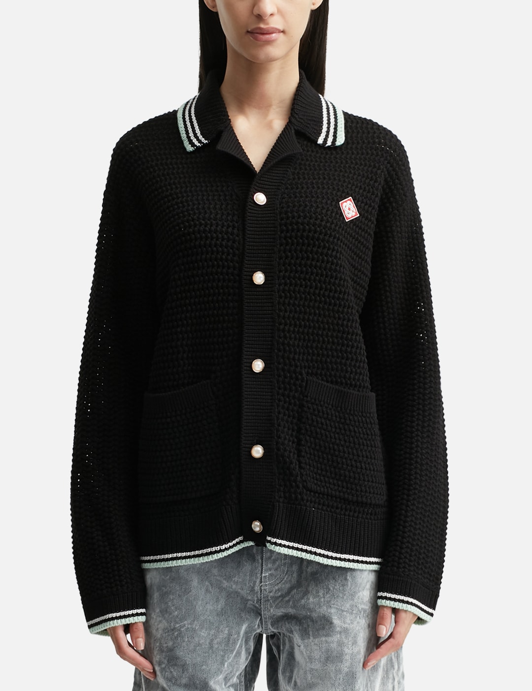 Embroidered Cotton Crochet Long Sleeve Shirt view 13