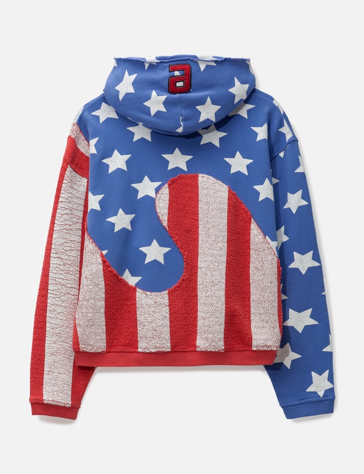 Unisex Stars and Stripes Swirl Hoodie Knit Placeholder Image