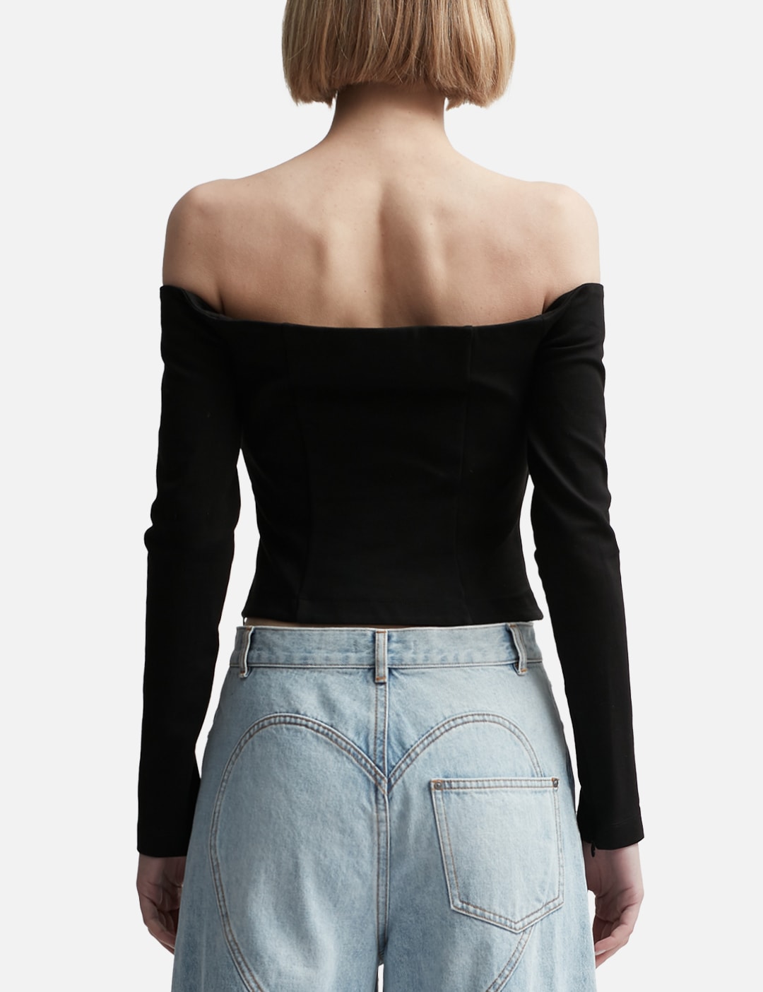 Embroidered Crystal Cup Long Sleeve Top view 10