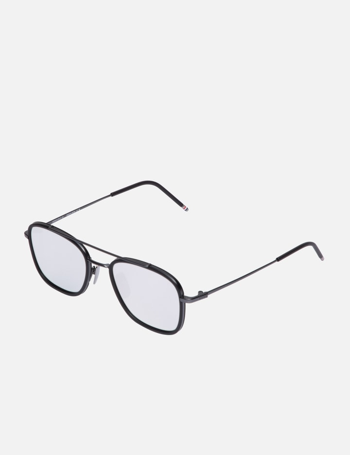 RECTANGULAR AVIATOR SUNGLASSES IN ACETATE AND TITANIUM Placeholder Image