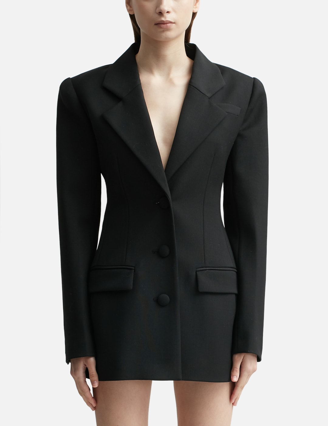 Area Crystal Open Back Blazer Dress HBX - Main Image