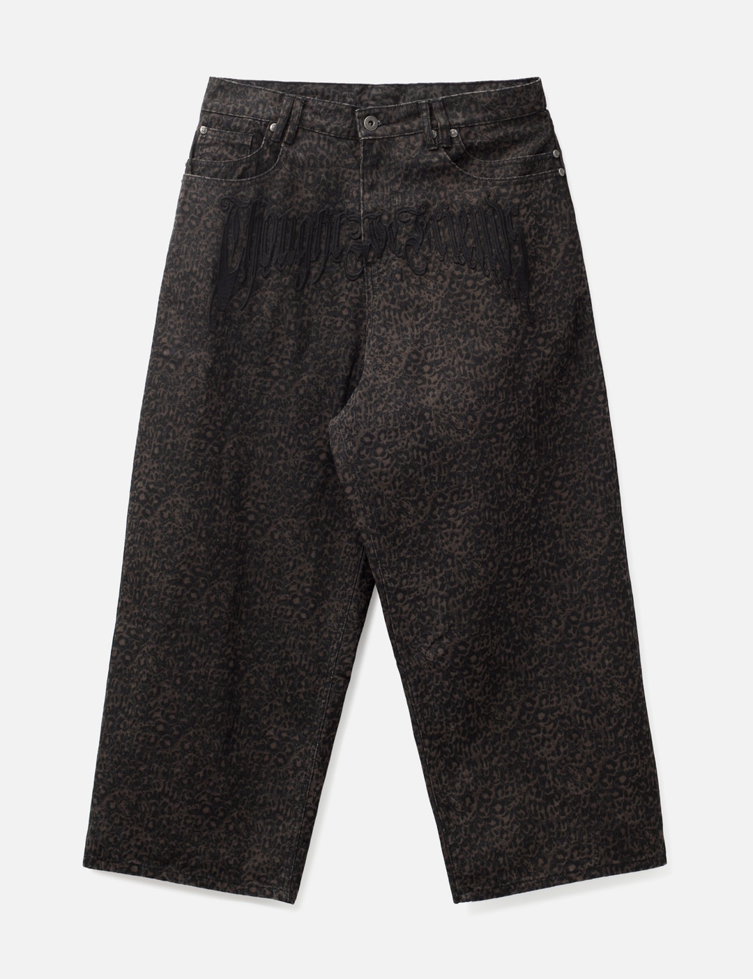 "Bruce" Leopard Baggy Denims view 7