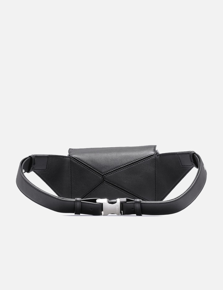 Loewe Puzzle Edge Mini Leather Belt Bag In Black
