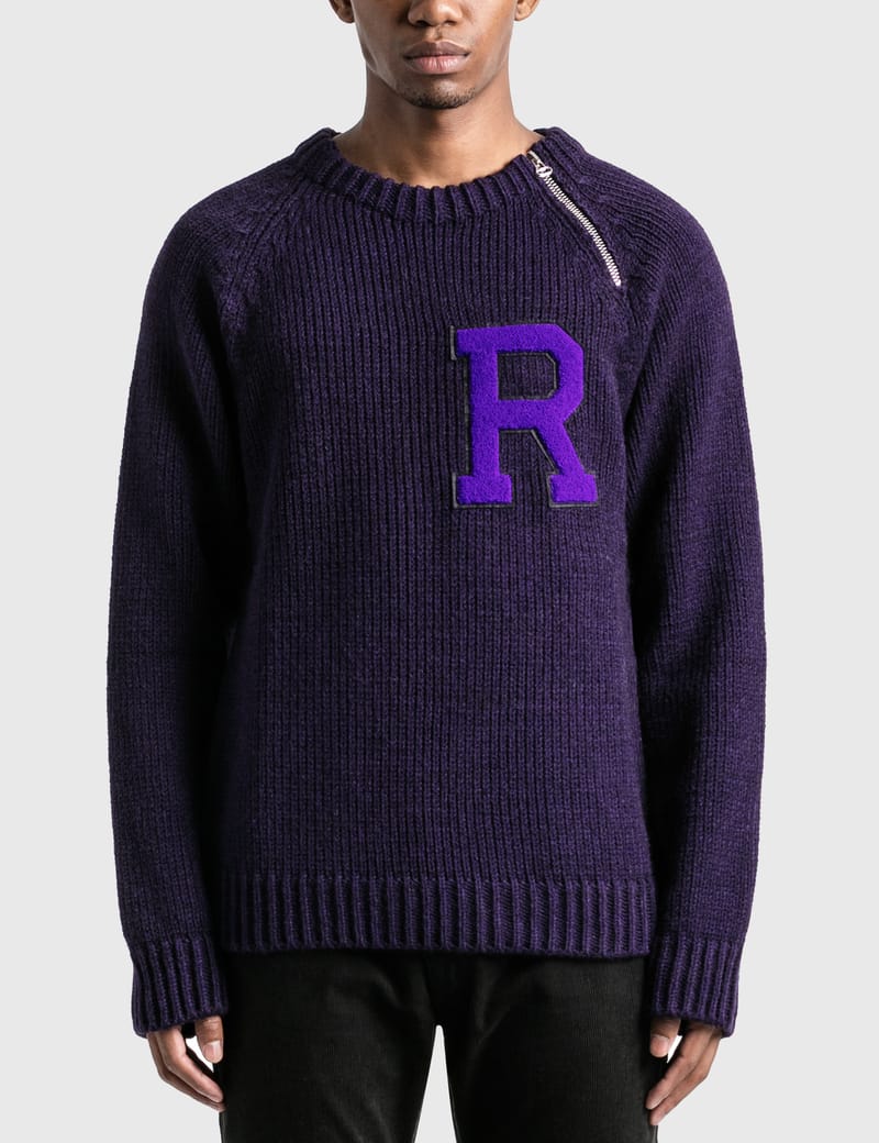 RAF SIMONS Sweater with zipper Wet hair メンズ