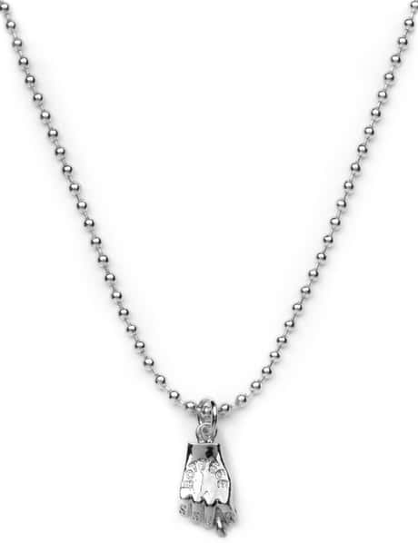 SSUR - Caviar Cartel Silver Figa Fist Necklace | HBX