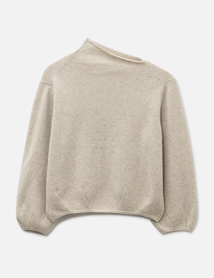 Moondal Oblique Neck Knit In Beige