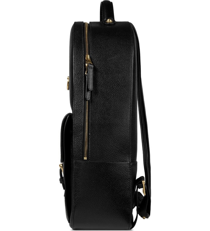 Black Leather Buckle Backpack Placeholder Image