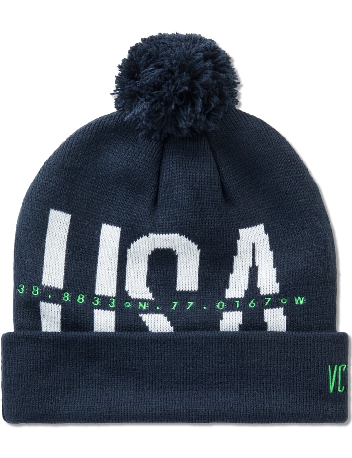 Navy USA Sport Knit Beanie Placeholder Image