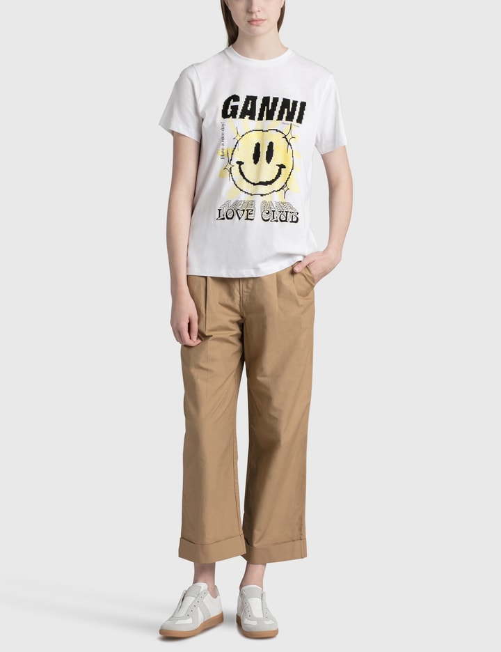 Ganni - Smiley Logo T-shirt  HBX - Globally Curated Fashion and Lifestyle  by Hypebeast