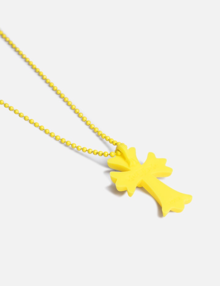 Shop Chrome Hearts Cross Necklace In Yellow