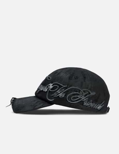 "Thorne" Embroidered Cap In Black view 7
