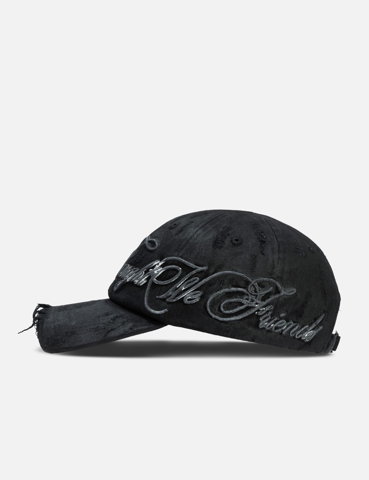 "Thorne" Embroidered Cap In Black