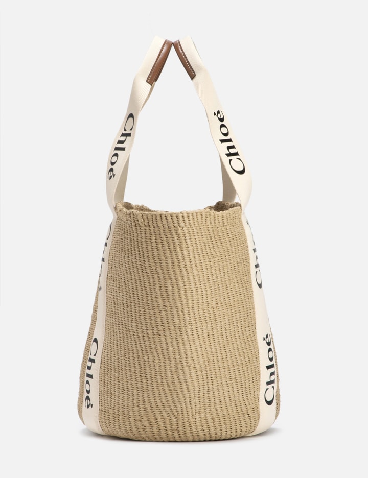 Shop Chloé Large Woody Basket In White