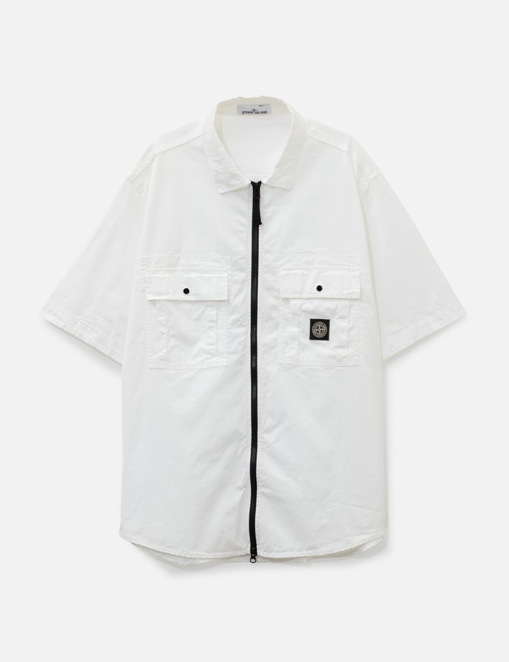Stone Island Supima® Cotton Twill Stretch Overshirt