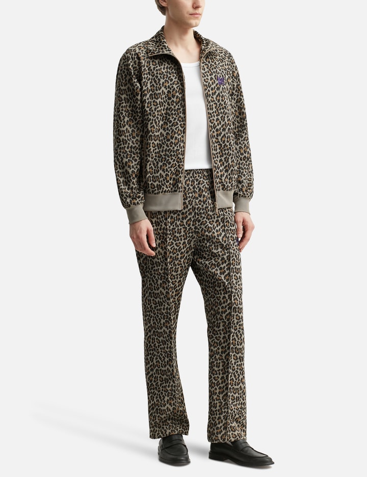 Needles Men S Poly Jacquard Track Pants Leopard