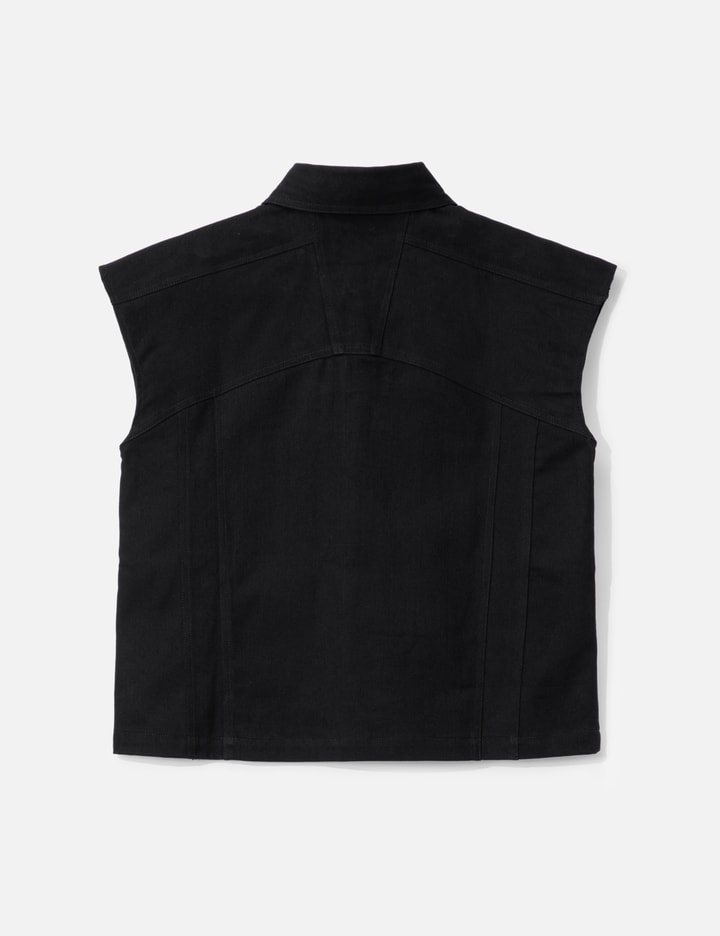 Fine Chaos Zipper Choker Vest In Black
