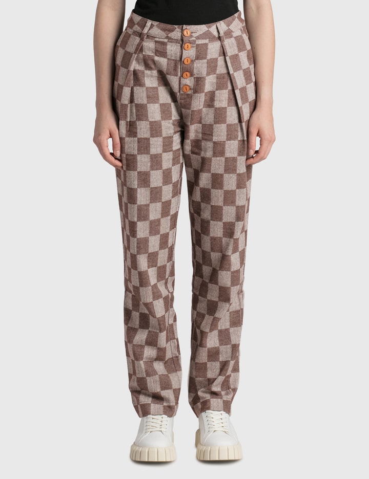 Brain Dead - Checkered Pleated Trousers  HBX - Globally Curated Fashion  and Lifestyle by Hypebeast