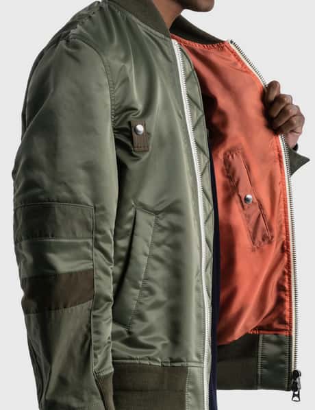 Sacai - Nylon Twill MA-1 Blouson | HBX - Globally Curated Fashion 